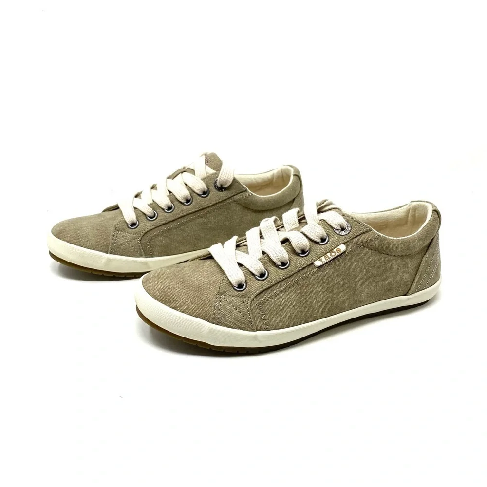 Taos Star casual sneakers khaki wash canvas